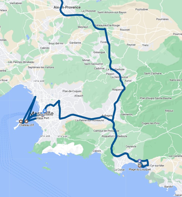 You are currently viewing Mardi 8 août 2023 – Marseille – Chateau d’If – Frioul – Plage du Liouquet – Pertuis – Oraison – Pas de la Graille – Sisteron