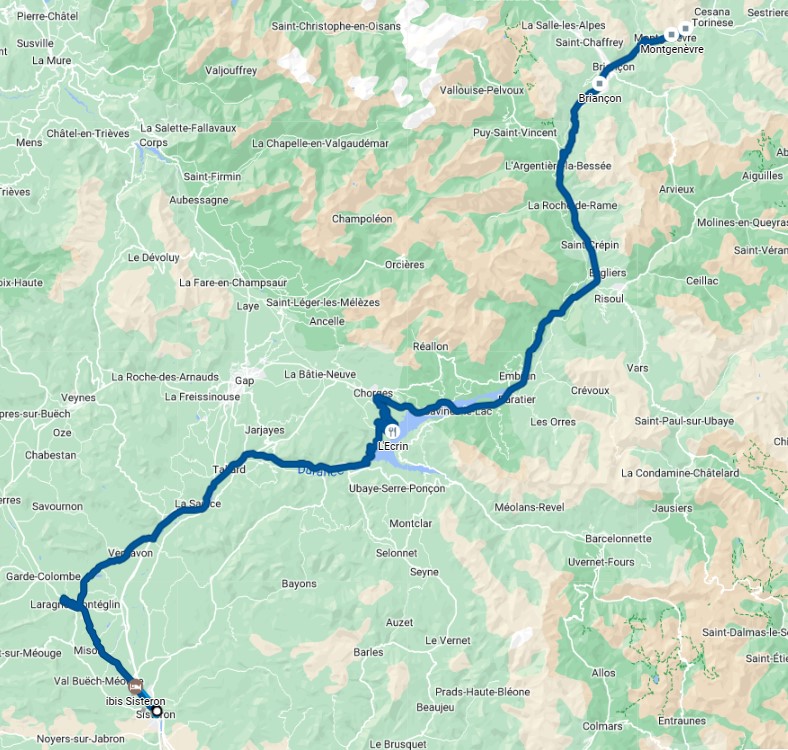 You are currently viewing Mercredi 9 août : Sisteron, Durance, Serre-Ponçon, Briançon, Claviere